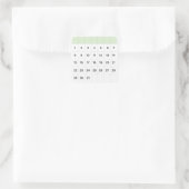 Munt Maandelijkse Kalender Vierkante Sticker (Tas)