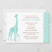 Munt Mam en Baby Baby shower Giraffe Kaart (Voorkant)