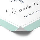 Munt & marine Starfish Kaarten & Gifts Sign Poster (Hoek)