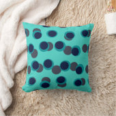Munt & Marineblauw Retro Orbit Kussen (Deken)