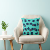 Munt & Marineblauw Retro Orbit Kussen (Stoel)