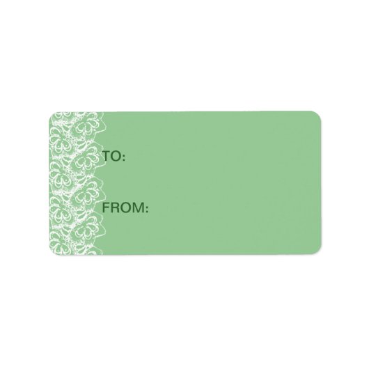 Munt met Faux Lace Etiket (Voorkant)