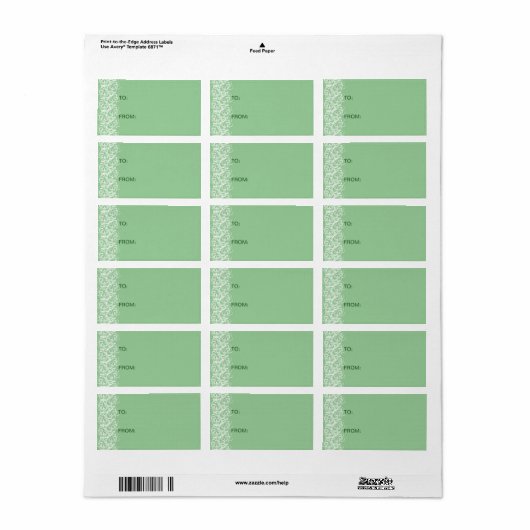 Munt met Faux Lace Etiket (Full Sheet)