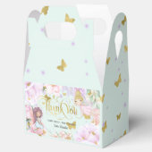 Munt met gekantelde tuinfee, vlinderverjaardag bedankdoosjes (Geopend)