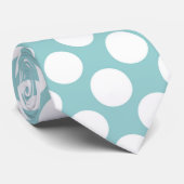 Munt met White Polka Dots Retro Stropdas (Opgerold)