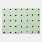 Munt met zwarte pokpunten keukenhanddoek (Horizontaal)