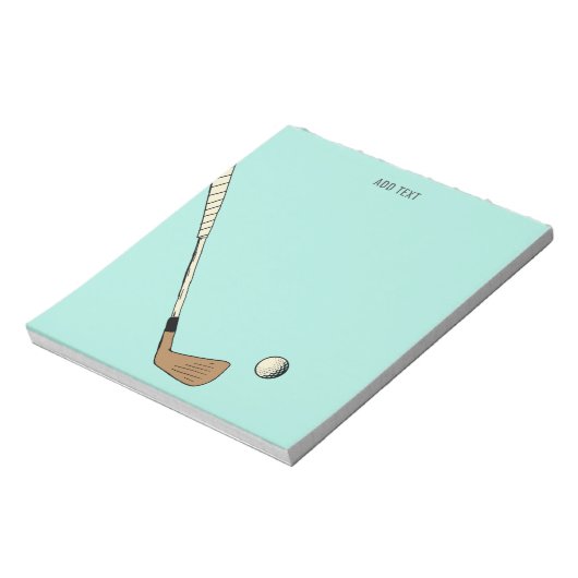 Munt Modern  Golf Notitieblok (Linkerzijde)