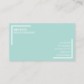 Munt Moderne Eenvoudige Minimale Professionele Kle Visitekaartje (Achterkant)