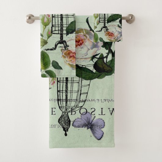 munt moderne  vlinderparijs van het franse roos bad handdoek (Insitu)