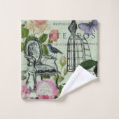 munt moderne vlinderparijs van het franse roos bad handdoek (Wasdoekje)