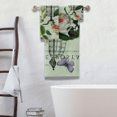 munt moderne  vlinderparijs van het franse roos bad handdoek