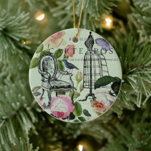 munt moderne  vlinderparijs van het franse roos keramisch ornament