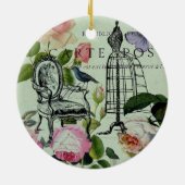 munt moderne  vlinderparijs van het franse roos keramisch ornament (Achterkant)