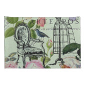 munt moderne vlinderparijs van het franse roos kussensloop (Achterkant-Rechts)