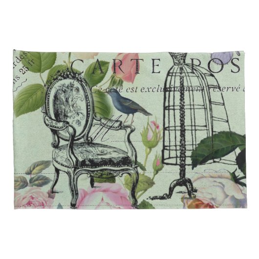 munt moderne vlinderparijs van het franse roos kussensloop (Achterkant-Rechts)