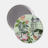munt moderne vlinderparijs van het franse roos magneet (Voorkant / Achterkant)