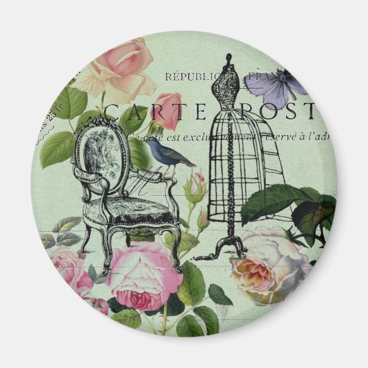 munt moderne vlinderparijs van het franse roos magneet (Voorkant)