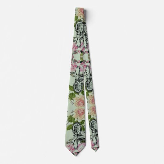 munt moderne vlinderparijs van het franse roos stropdas (Voorkant)