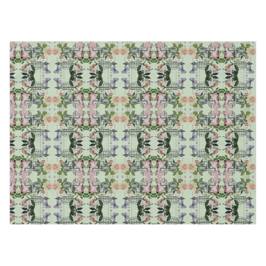 munt moderne vlinderparijs van het franse roos tafelkleed (Voorkant (Horizontaal))
