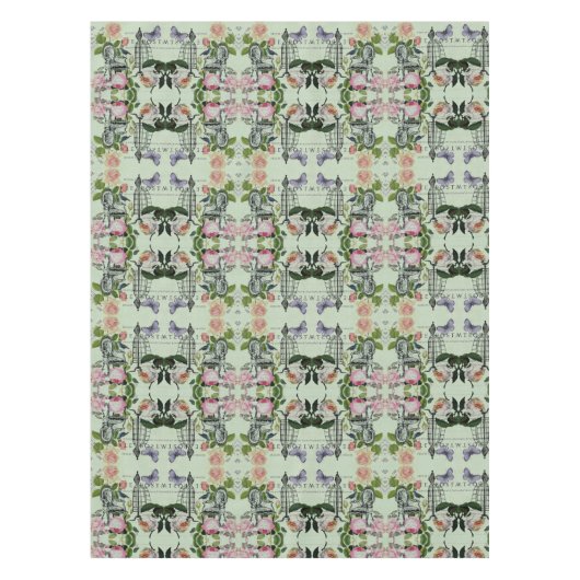 munt moderne vlinderparijs van het franse roos tafelkleed (Voorkant)