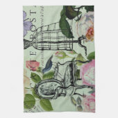 munt moderne  vlinderparijs van het franse roos theedoek (Verticaal)