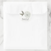 Munt Moderne Waterverf Bloedbloem Ronde Sticker (Tas)