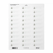 Munt Mokka Bruine Kerstboom Etiket (Full Sheet)