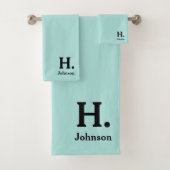 Munt monogram bad handdoek (Insitu)