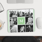 Munt Monogram Familiefotocollage Muismat