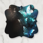 Munt Nacht Vlinders Bedankjes Labels (Achterkant)