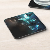 Munt Nacht Vlinders Bier Onderzetter (Linkerzijde)