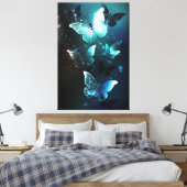 Munt Nacht Vlinders Canvas Afdruk (Insitu (Slaapkamer))