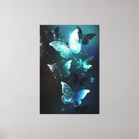 Munt Nacht Vlinders Canvas Afdruk (Voorkant)