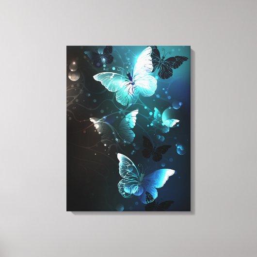 Munt Nacht Vlinders Canvas Afdruk (Voorkant)
