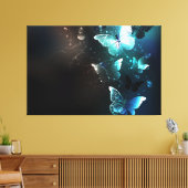 Munt Nacht Vlinders Canvas Afdruk (Insitu (Woonkamer))