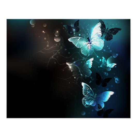Munt Nacht Vlinders Perfect Poster (Voorkant)