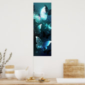 Munt Nacht Vlinders Poster (Keuken)