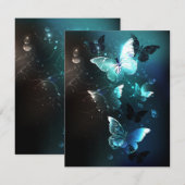 Munt Nacht Vlinders Save The Date (Voorkant / Achterkant)