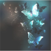 Munt Nacht Vlinders Sticker (Voorkant)