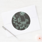 Munt & Natuur van houtskool Onderzoek IV Ronde Sticker (Envelop)