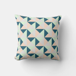 Munt Navy Peach Gray Geometric Triangles Pillow Kussen