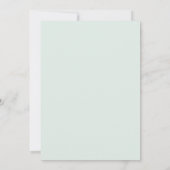 Munt Olijf Blad Bruiloft Kaart (Achterkant)