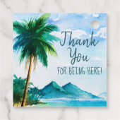 Munt om op de Beach Destination Wedding Favor te z Bedankjes Labels (Achterkant)