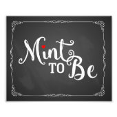 Munt om te worden, huwelijksgunst, trouwbord, vint foto afdruk (Voorkant)