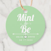 Munt om witte typografie te zijn groene bruiloft bedankjes labels (Voorkant)