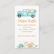 Munt Oranje Kleine Pompoen Luier Raffle Ticket
