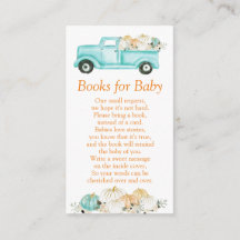 Munt Oranje Pompoen Baby Shower Boeken voor Baby