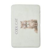 Munt Paars Bruine Coole Kat Bril Badmat (Voorkant Verticaal)