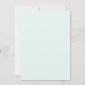 Munt Paarse Blad Bruiloft Kaart (Achterkant)