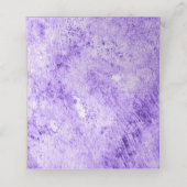 Munt & Paarse Bloemen Tafelnummer Zitplaatsnaam Plaatskaartje (Binnenkant ongevouwen)